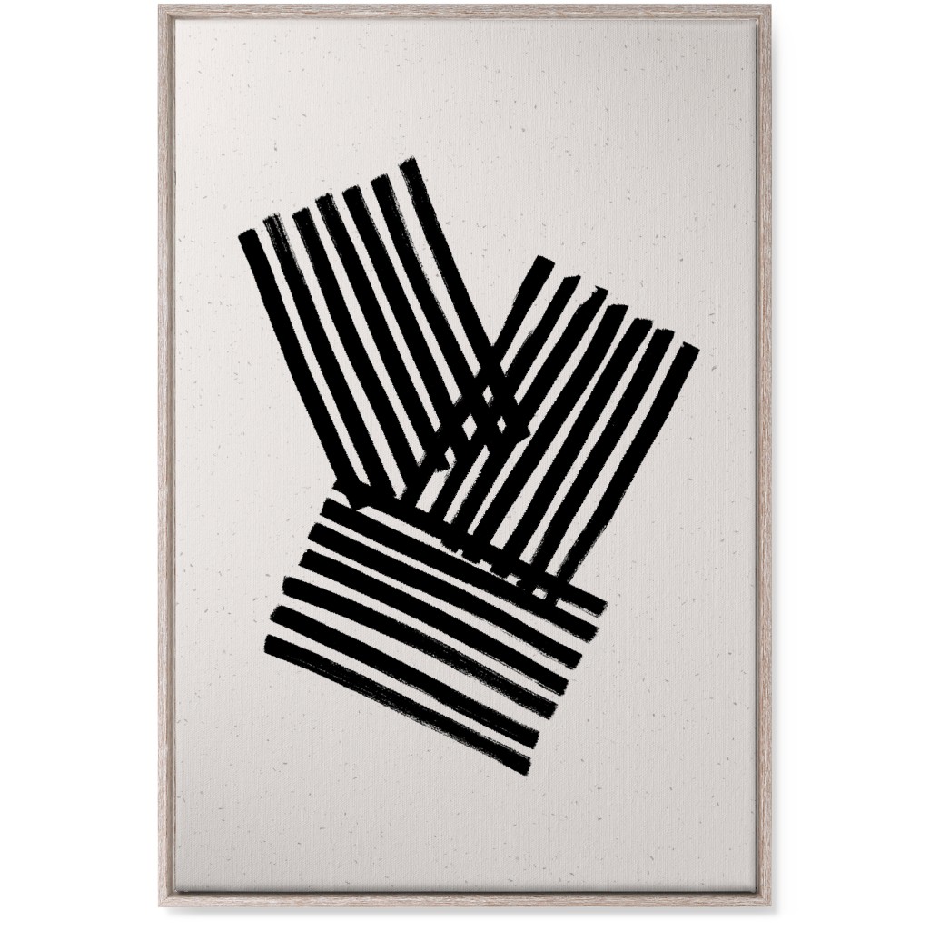 Kimono Stripes - Neutral Wall Art, Rustic, Single piece, Canvas, 24x36, Beige, Pearl