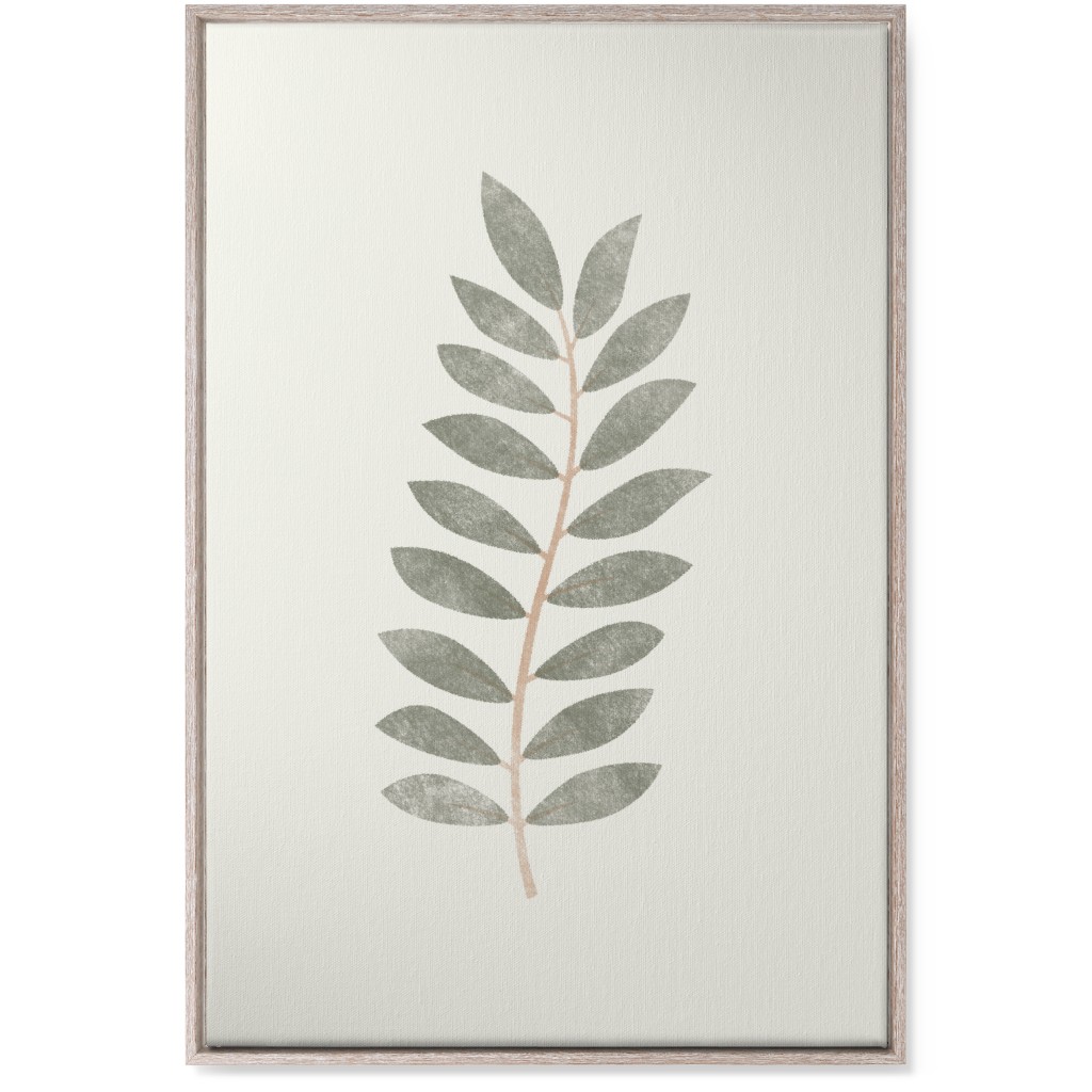 Botanical Leaf Iii Wall Art, Rustic, Single piece, Canvas, 24x36, Green, Sage