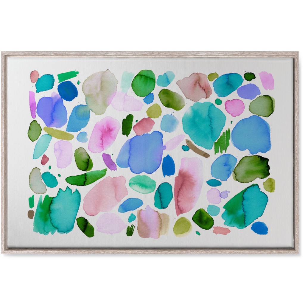 Summer Joy Watercolor Abstract Wall Art, Rustic, Single piece, Canvas, 24x36, Multicolor