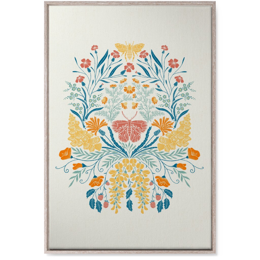 Wildflowers Wall Art, Rustic, Single piece, Canvas, 24x36, Multicolor