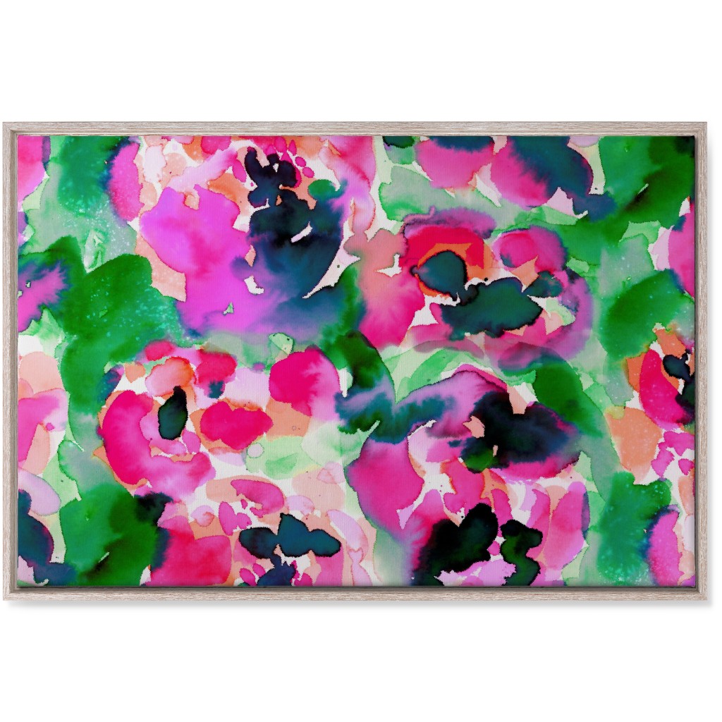 Abstract Flora Watercolor - Multi Wall Art, Rustic, Single piece, Canvas, 24x36, Multicolor