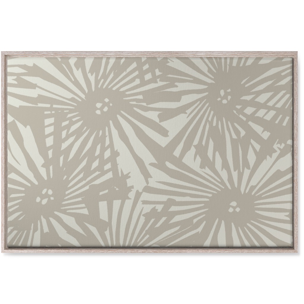 Large Cactus Flower Bloom - Beige Wall Art, Rustic, Single piece, Canvas, 24x36, Beige, Pearl