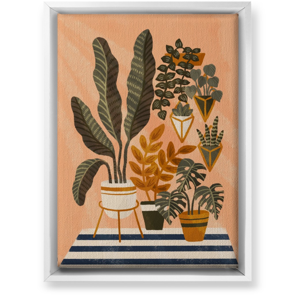 Cozy Home Jungle - Pink Wall Art, White, Single piece, Canvas, 10x14, Pink