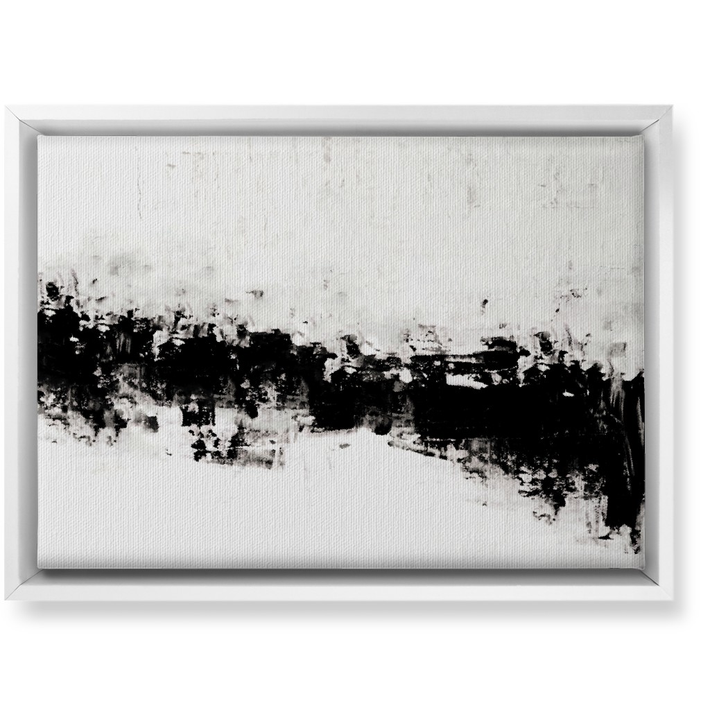 Urban Serenity - Black and White Wall Art, White, Single piece, Canvas, 10x14, Black