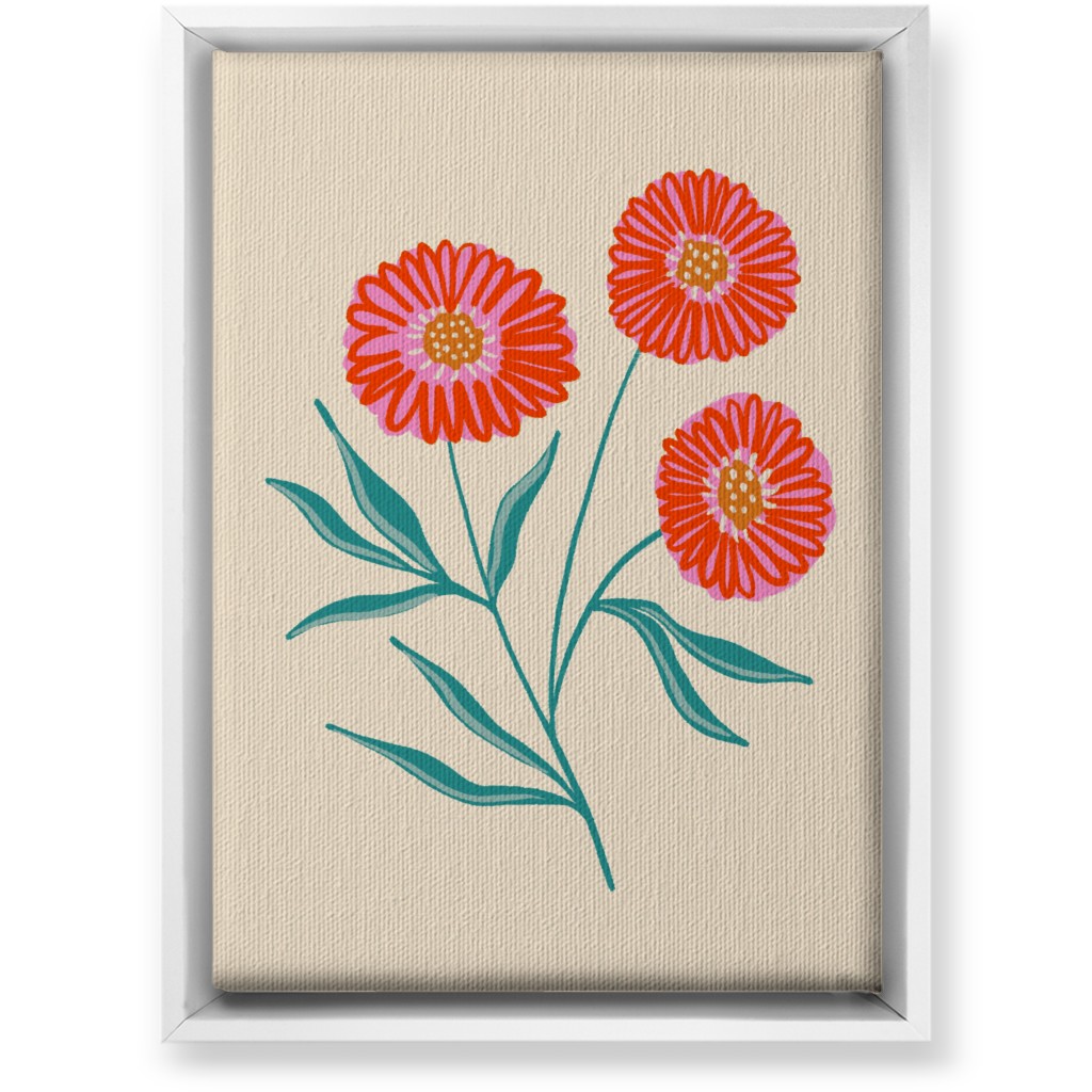Naomi Wildflower - Multi Wall Art, White, Single piece, Canvas, 10x14, Multicolor