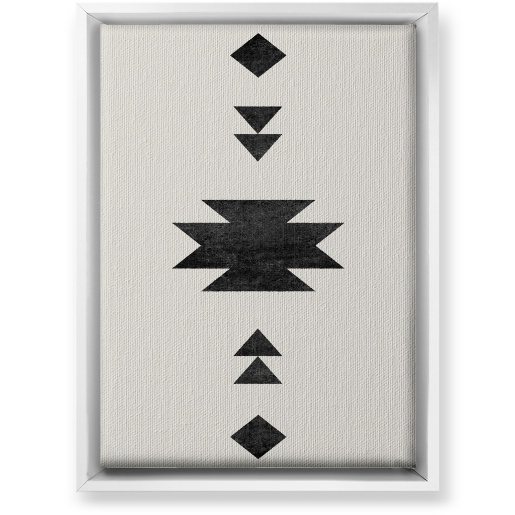 Aztec Southwest - Neutral Wall Art, White, Single piece, Canvas, 10x14, Beige