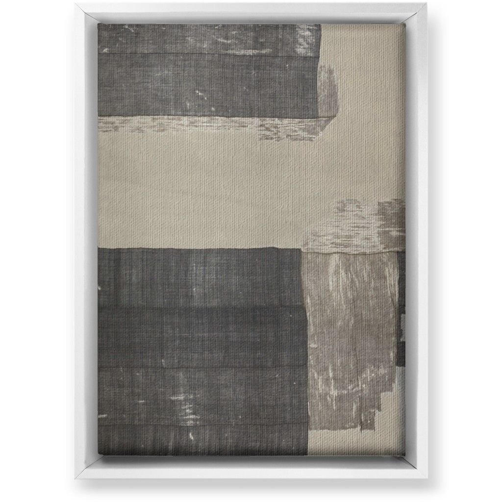 Threads - Gray Wall Art, White, Single piece, Canvas, 10x14, Gray