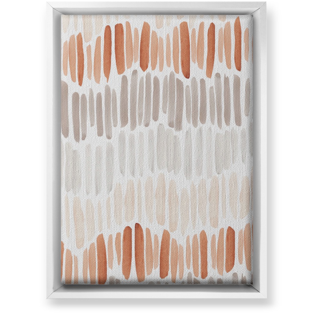 Many Brushstrokes Wall Art, White, Single piece, Canvas, 10x14, Orange