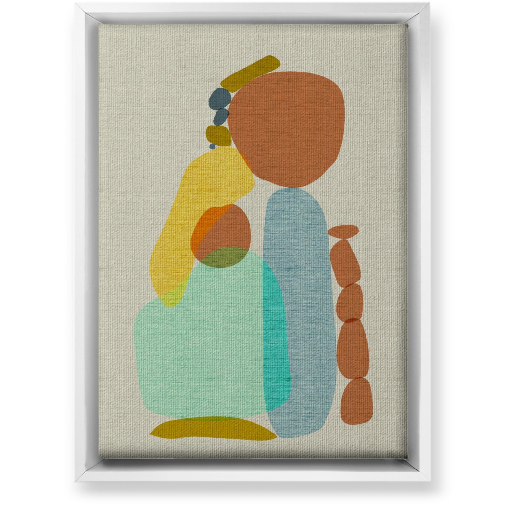 Abstract Vertical Rocks - Multi Wall Art, White, Single piece, Canvas, 10x14, Multicolor