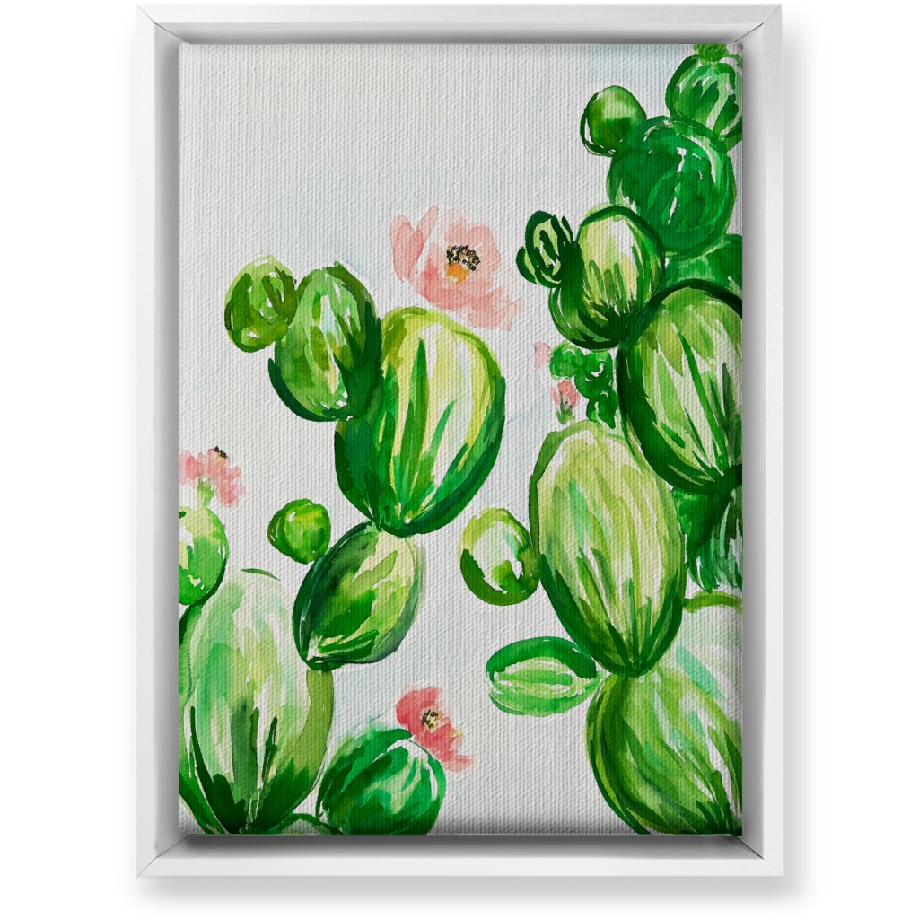 Desert Sunset - Green Wall Art, White, Single piece, Canvas, 10x14, Green, Classic Green