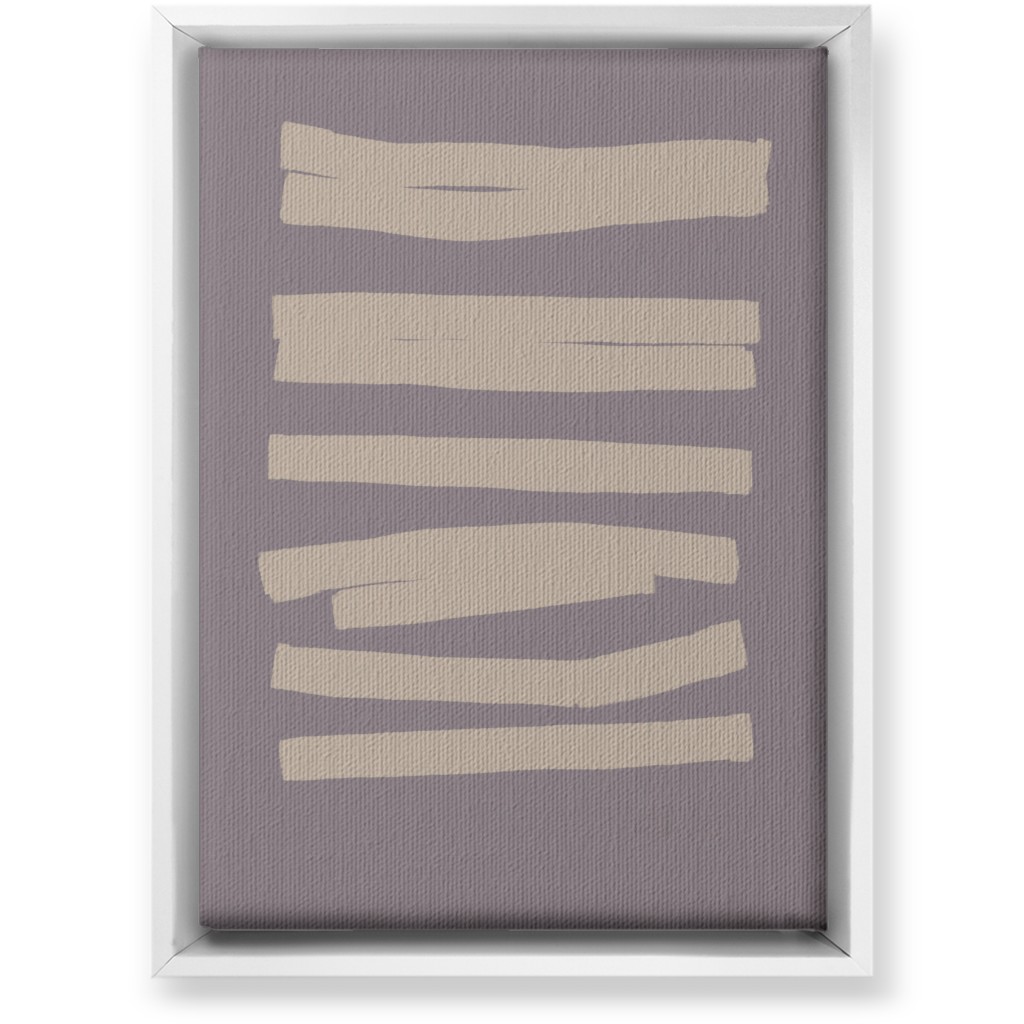 Abstract Bold Stripes I Wall Art, White, Single piece, Canvas, 10x14, Purple