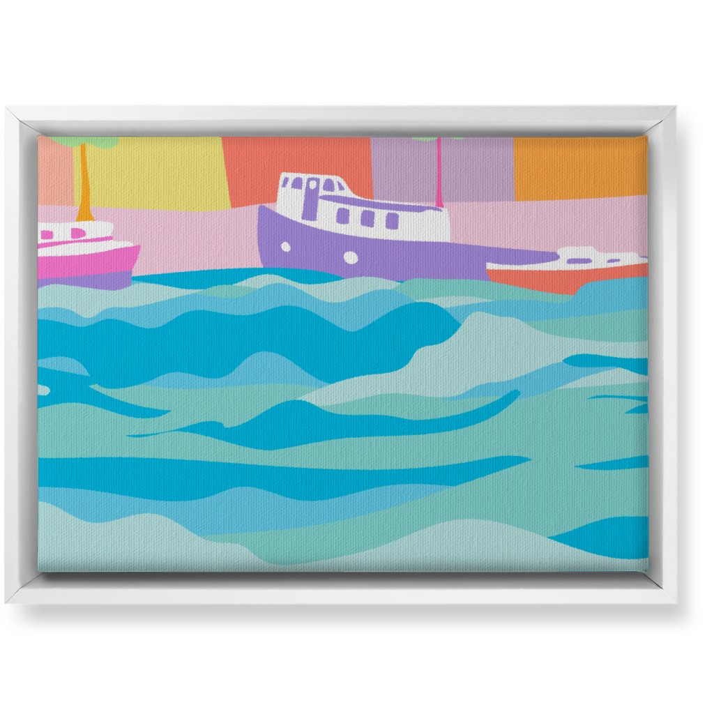 Minimalist Copenhagen Dock - Multi Wall Art, White, Single piece, Canvas, 10x14, Multicolor