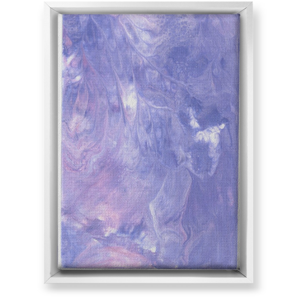 Acrylic Pour Abstract - Purple Wall Art, White, Single piece, Canvas, 10x14, Purple