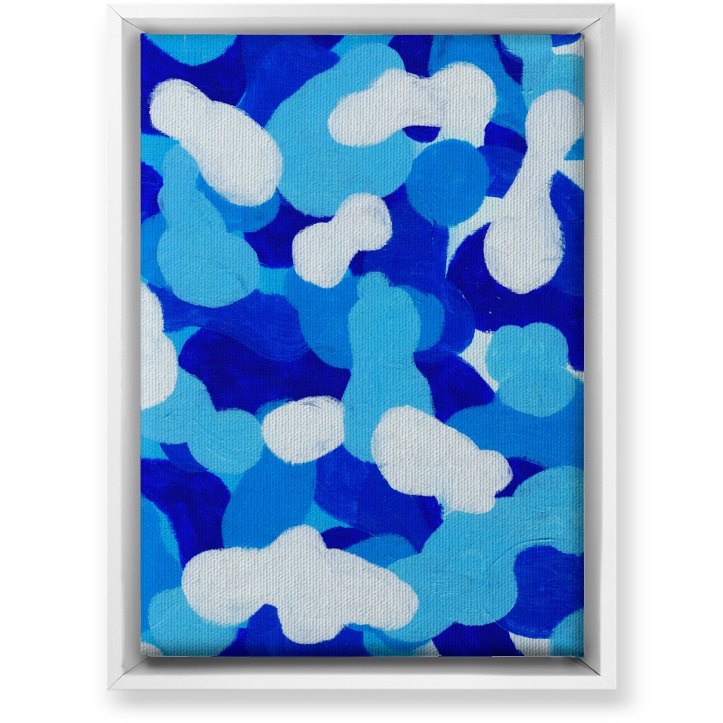 Abstract Cloud - Blue Wall Art, White, Single piece, Canvas, 10x14, Blue