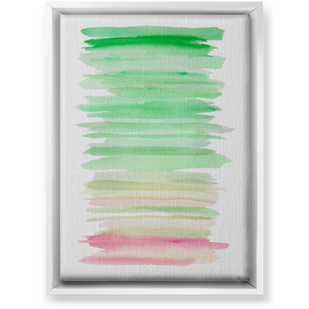Watercolor Ocean Seashore Wall Art, White, Single piece, Canvas, 10x14, Green