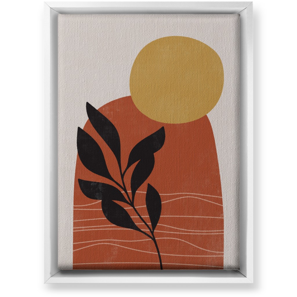 Earthen Plateau - Terracotta Wall Art, White, Single piece, Canvas, 10x14, Orange