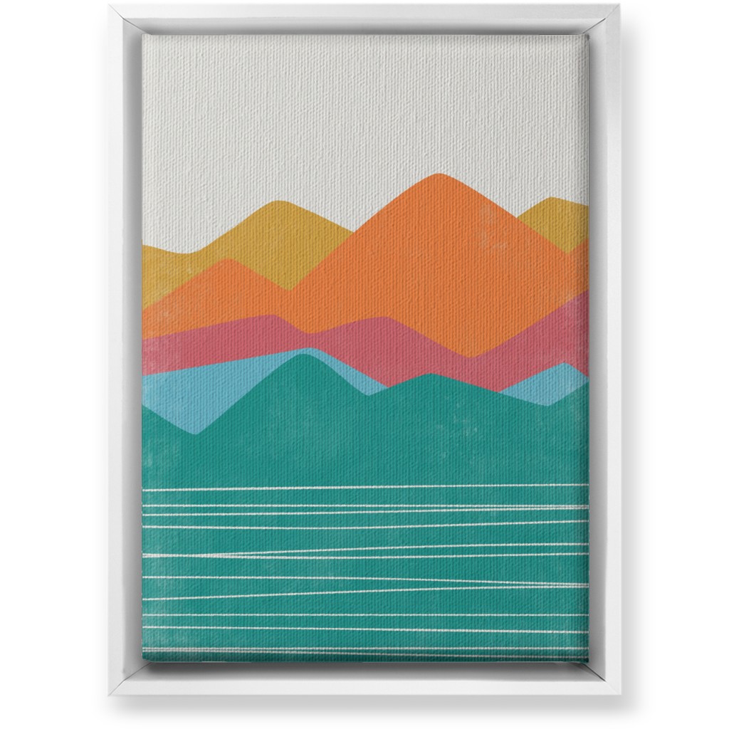 Flourish Abstract Landscape - Multi Wall Art, White, Single piece, Canvas, 10x14, Multicolor
