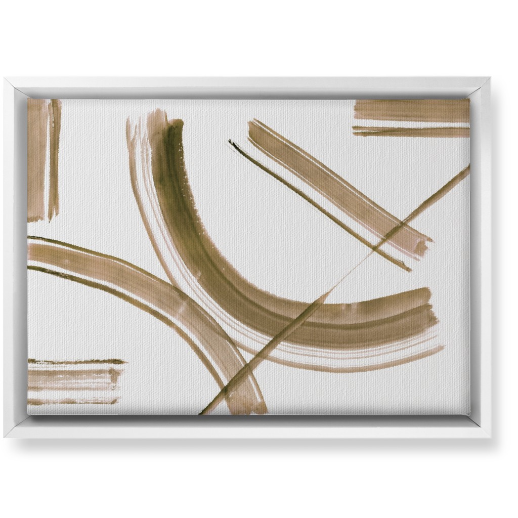 Watercolor Intersection of Minds Wall Art, White, Single piece, Canvas, 10x14, Brown, Wheat
