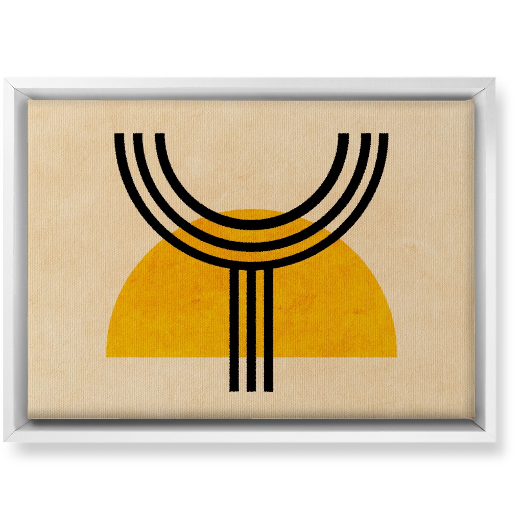 Olympus Abstract - Yellow Wall Art, White, Single piece, Canvas, 10x14, Yellow, Classic Yellow