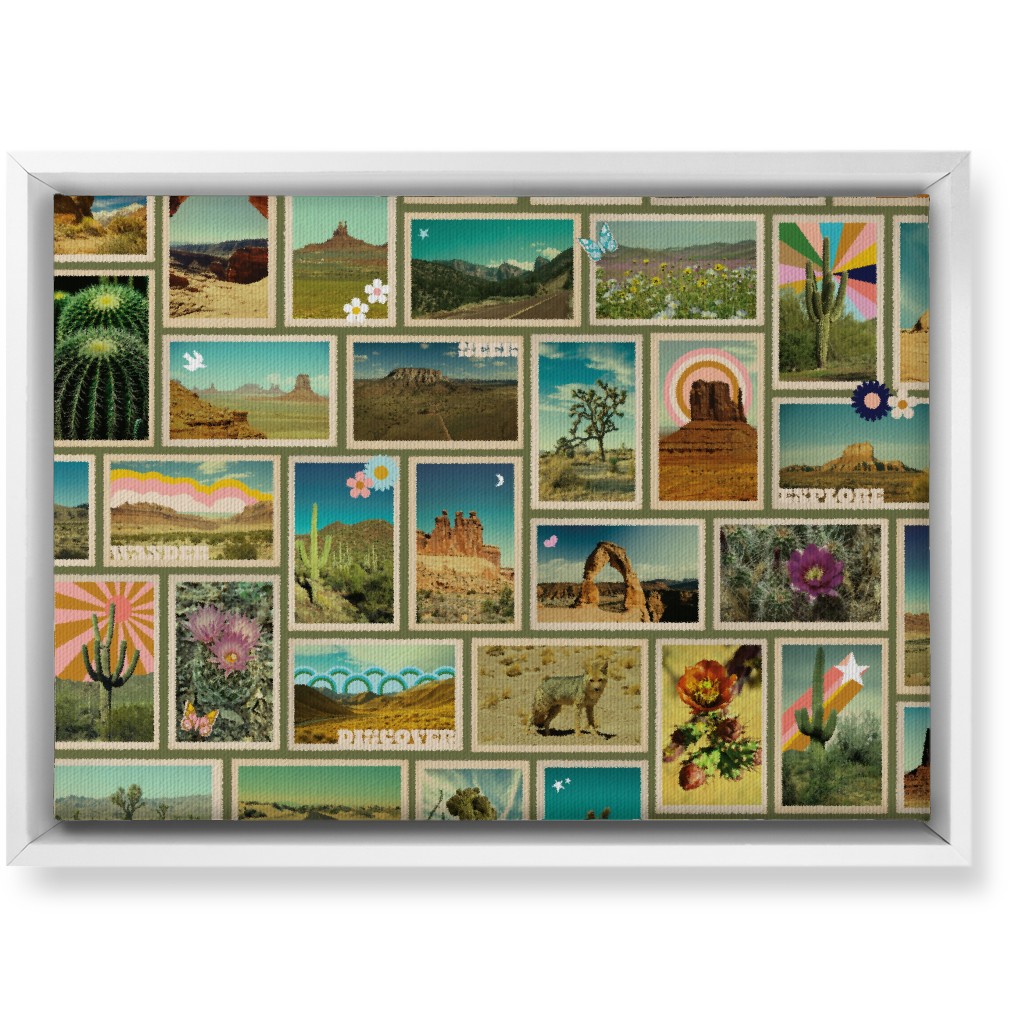 Painted Desert Wall Art, White, Single piece, Canvas, 10x14, Multicolor
