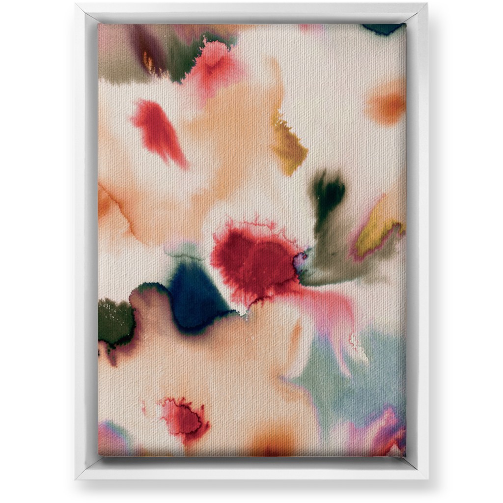 Abstract Watercolor - Warm Wall Art, White, Single piece, Canvas, 10x14, Pink, Bright Pink