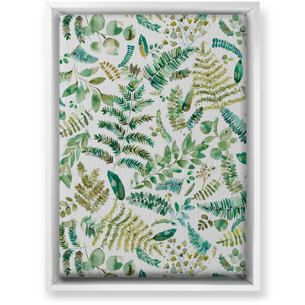 Botanical Collection - Green Wall Art, White, Single piece, Canvas, 10x14, Green