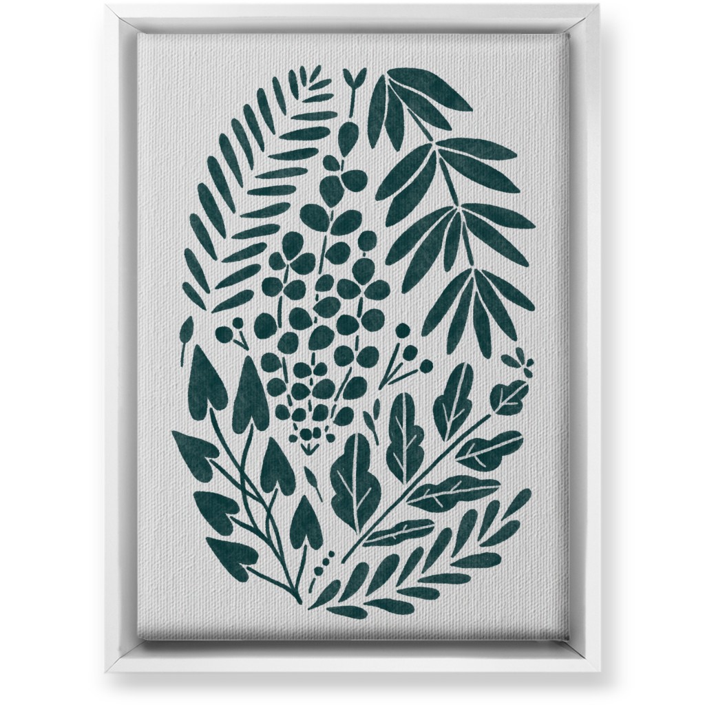 Botanical Composition Wall Art, White, Single piece, Canvas, 10x14, Green