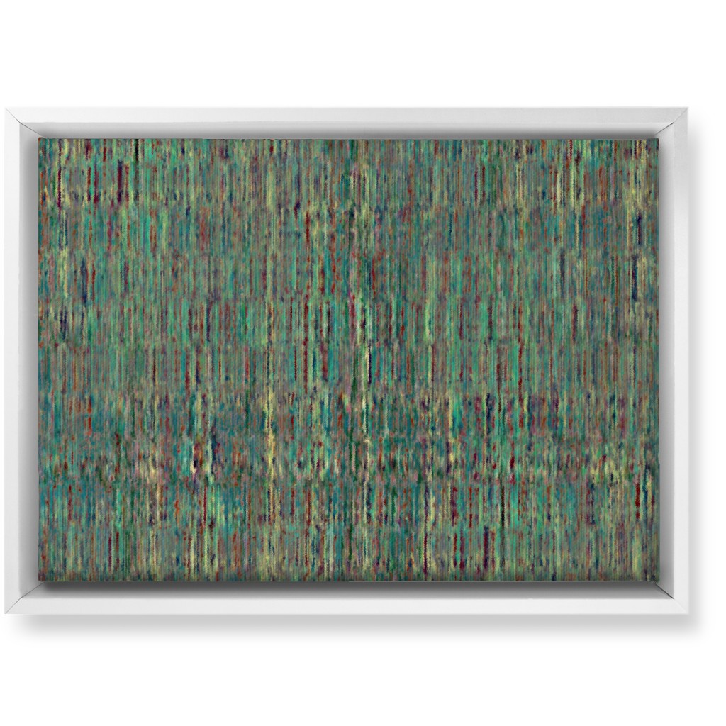 String Theory - Green Wall Art, White, Single piece, Canvas, 10x14, Green, Classic Green