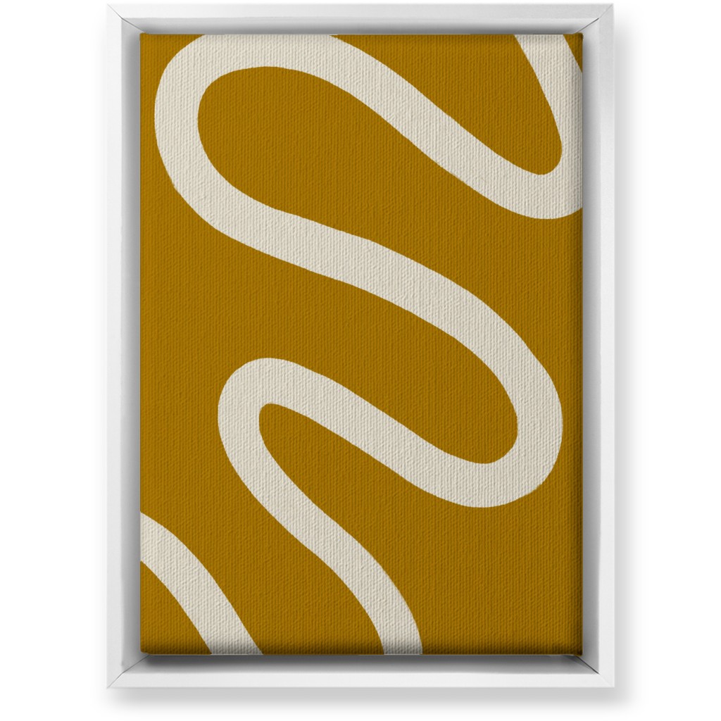 Tangled Brush Strokes Ii Wall Art, White, Single piece, Canvas, 10x14, Yellow