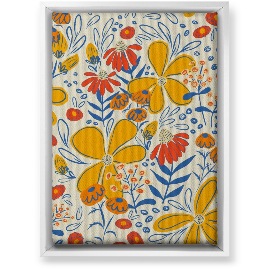 May Flowers - Multi Wall Art, White, Single piece, Canvas, 10x14, Yellow