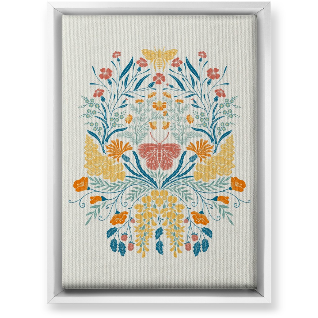 Wildflowers Wall Art, White, Single piece, Canvas, 10x14, Multicolor, White