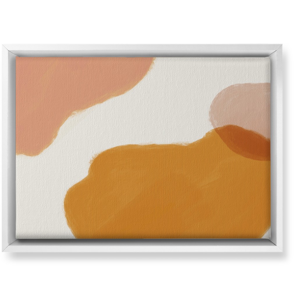 Abstract Shapes - Neutral Wall Art, White, Single piece, Canvas, 10x14, Orange, Orange