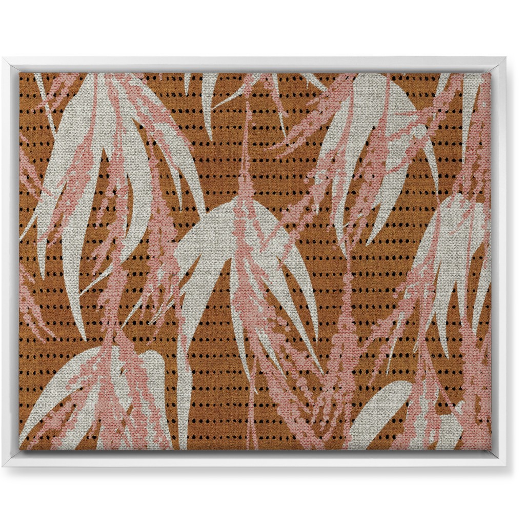 Vintage Palm Wall Art, White, Single piece, Canvas, 16x20, Brown, Nutmeg