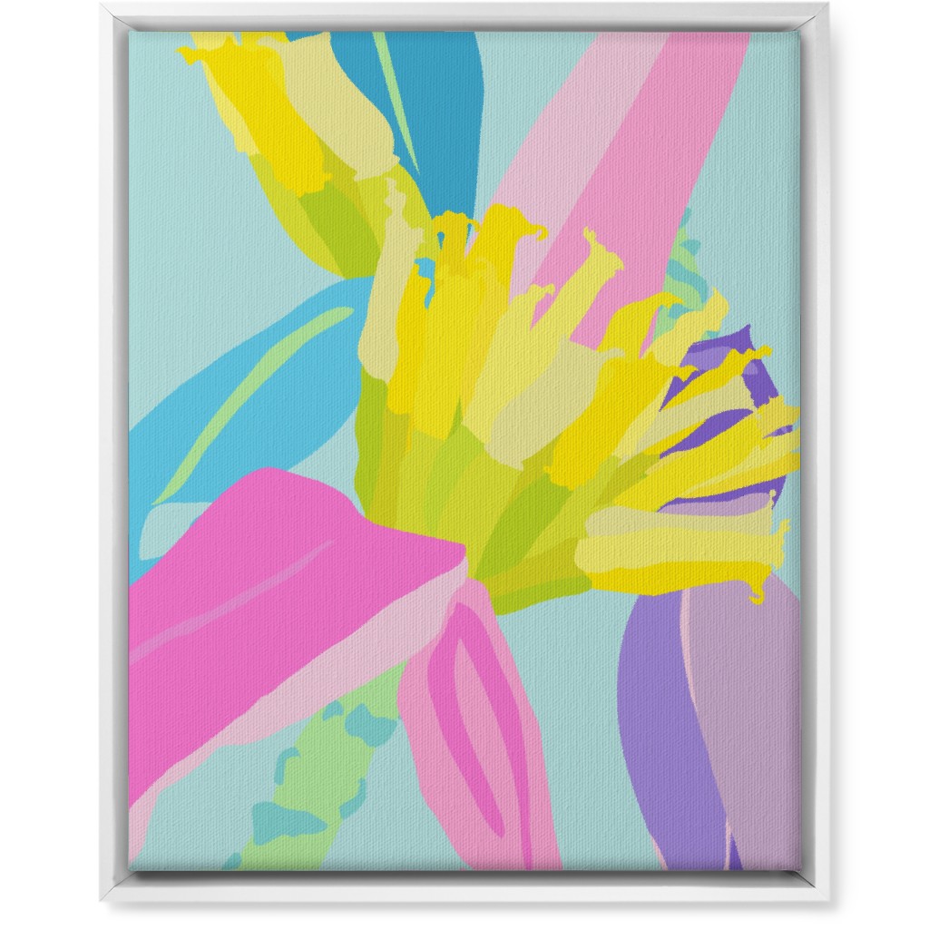 Bold Tropical Banana Plants - Multi Wall Art, White, Single piece, Canvas, 16x20, Multicolor