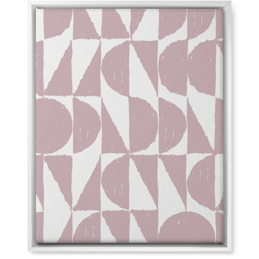 Mod Shapes Wall Art, White, Single piece, Canvas, 16x20, Pink