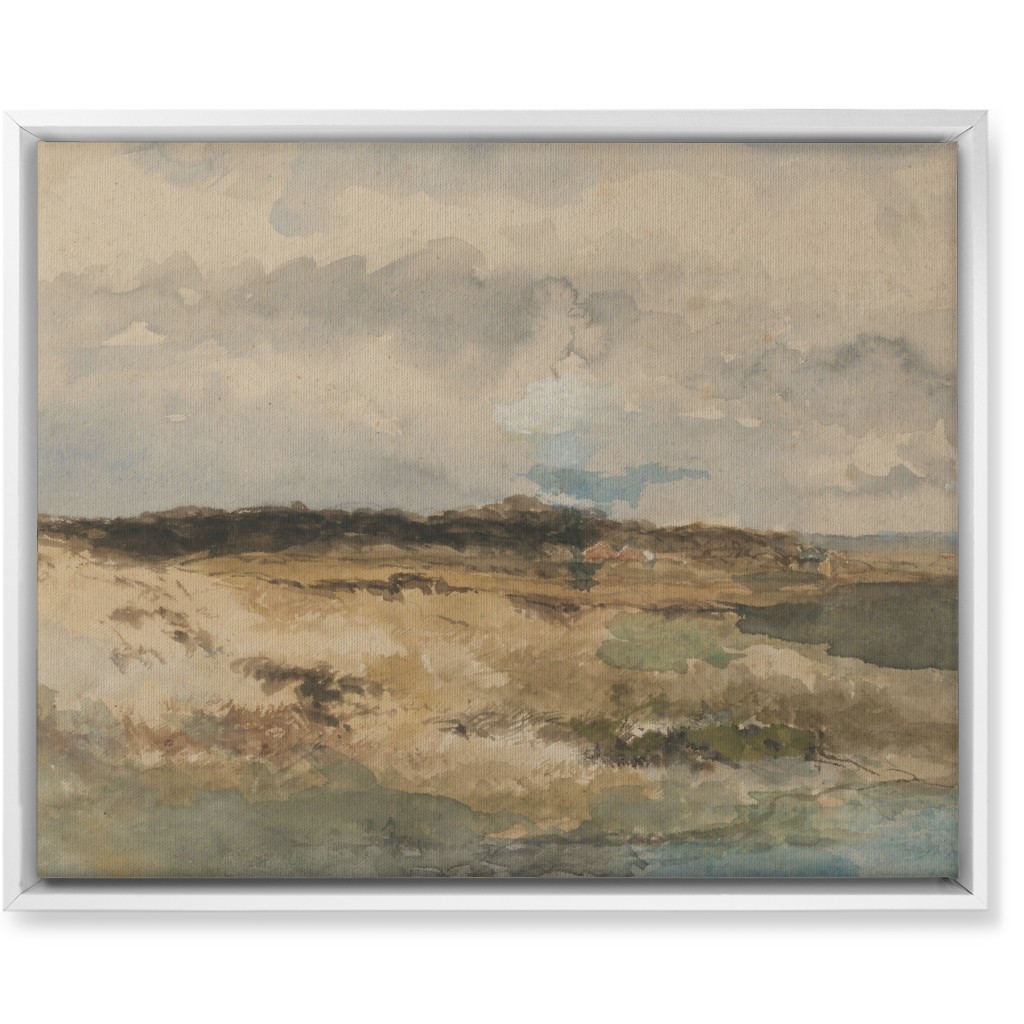 Antiqued Dunes Wall Art, White, Single piece, Canvas, 16x20, Blue, True Blue