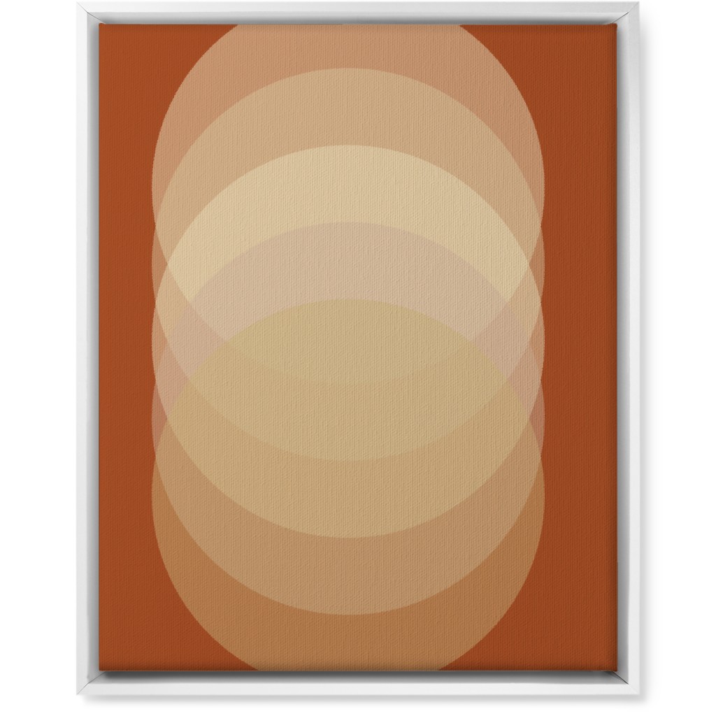 Abstract Sunrise - Orange Wall Art, White, Single piece, Canvas, 16x20, Orange