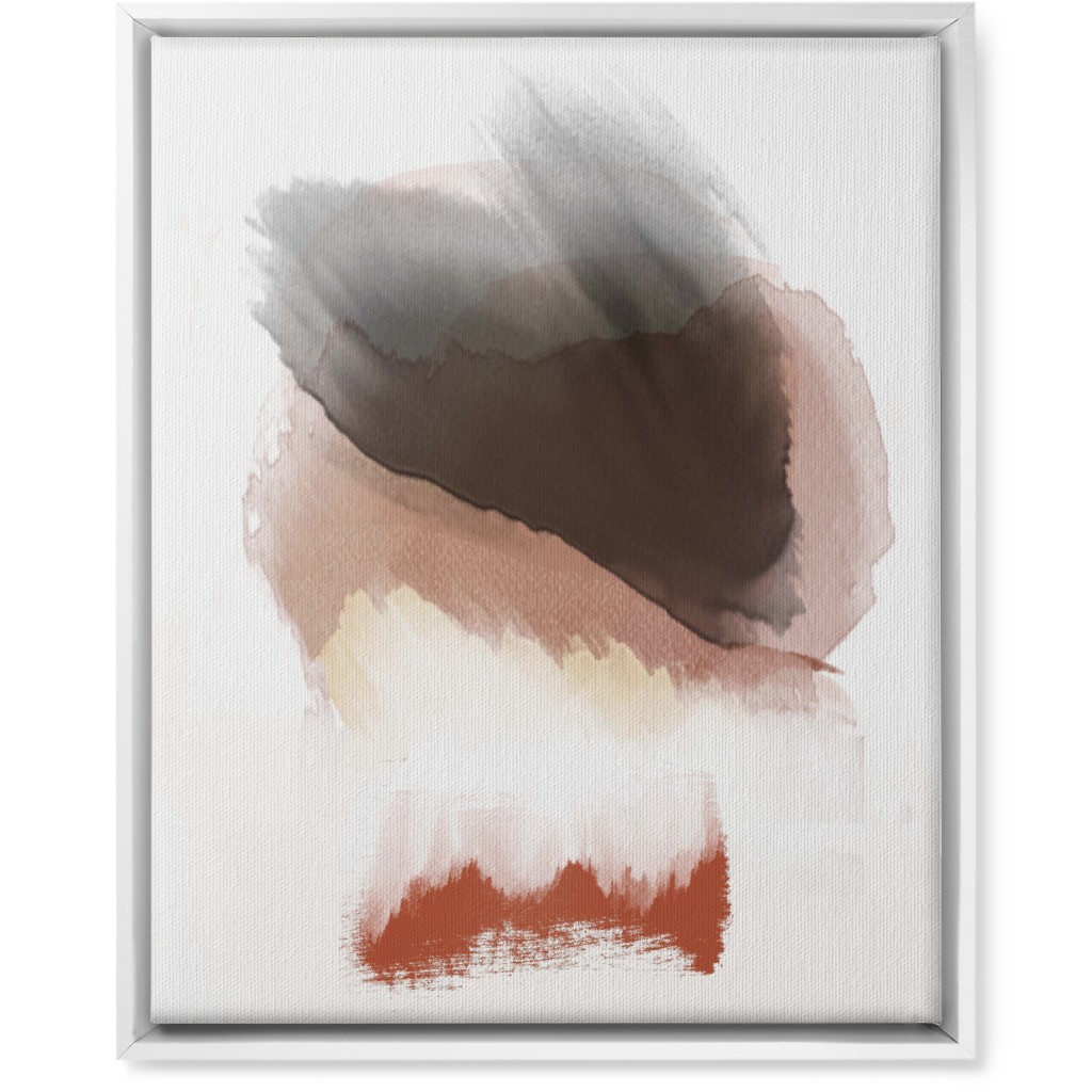 Abstract Sunset - Neutral Wall Art, White, Single piece, Canvas, 16x20, Pink, Bright Pink