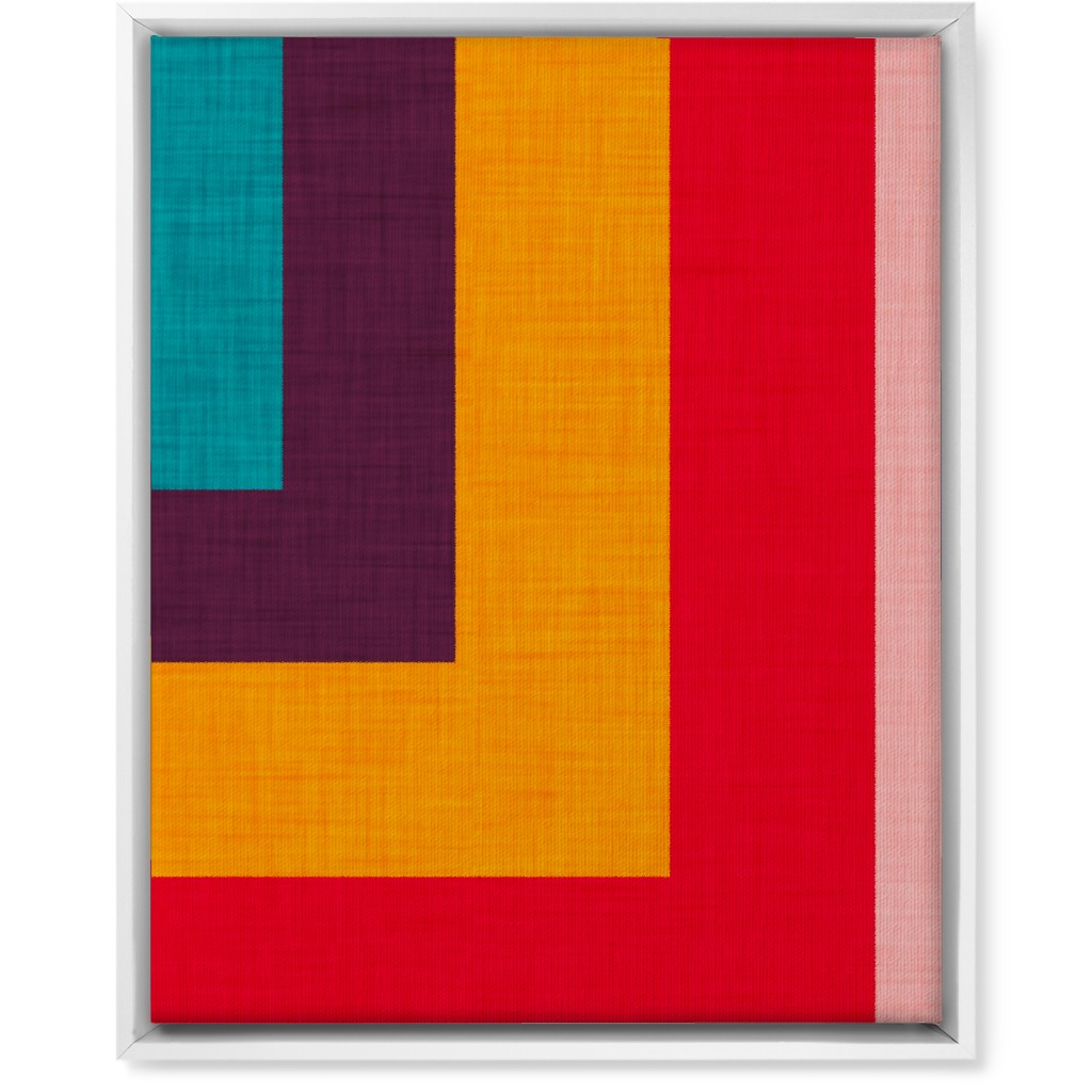 Abstract Mod Cube Wall Art, White, Single piece, Canvas, 16x20, Multicolor