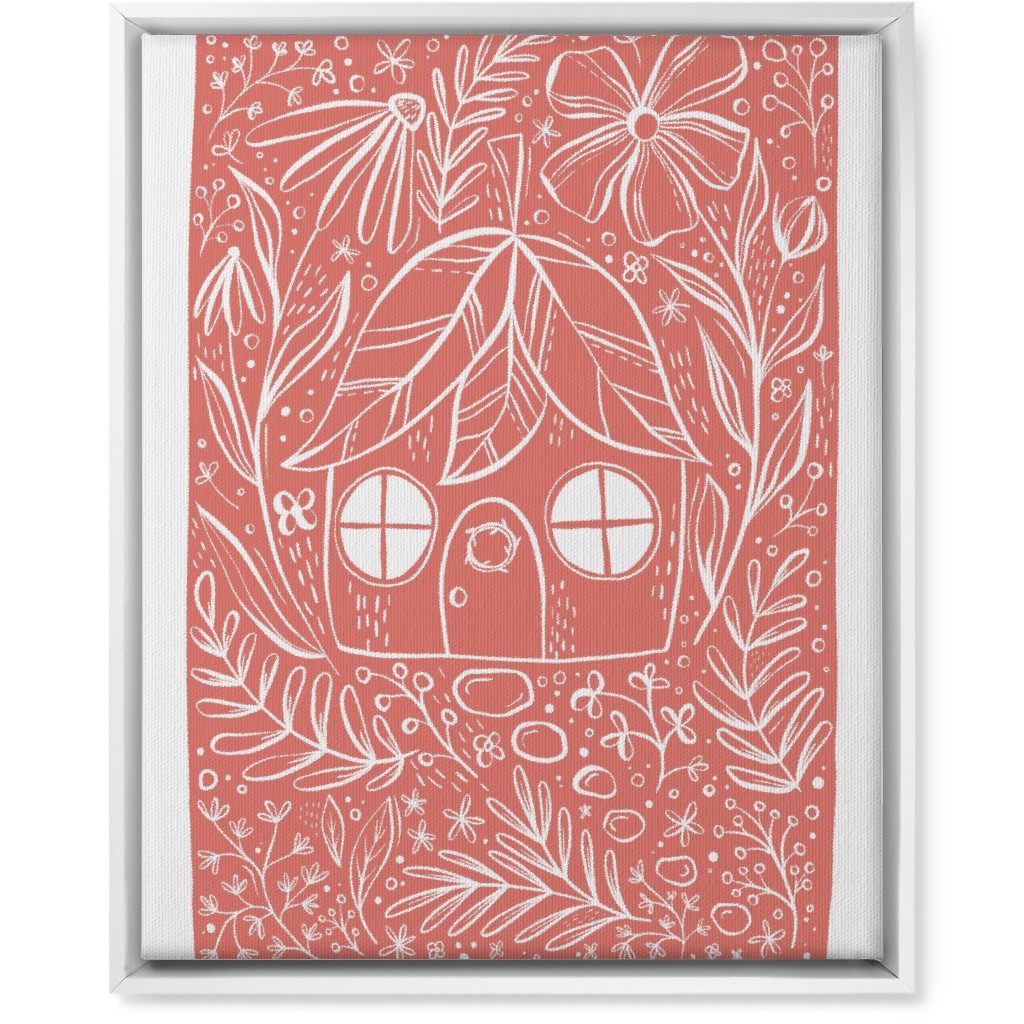 Fairy House - Pink Wall Art, White, Single piece, Canvas, 16x20, Pink, Bright Pink