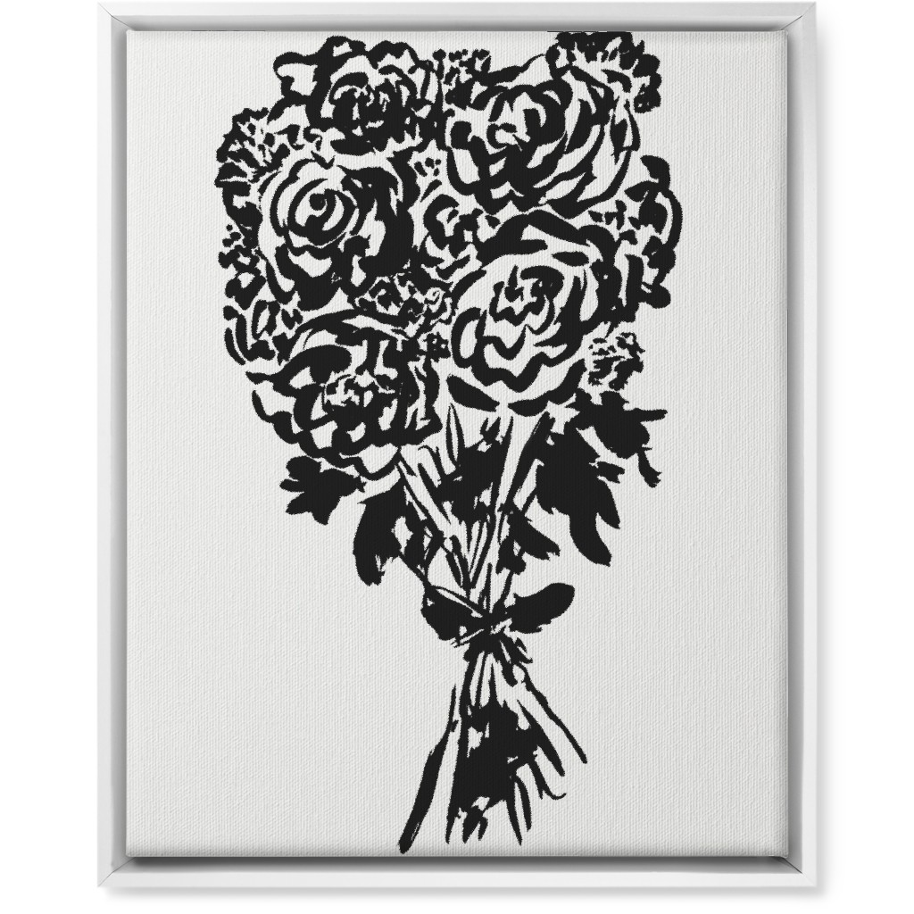 Summer Bouquet Wall Art, White, Single piece, Canvas, 16x20, White