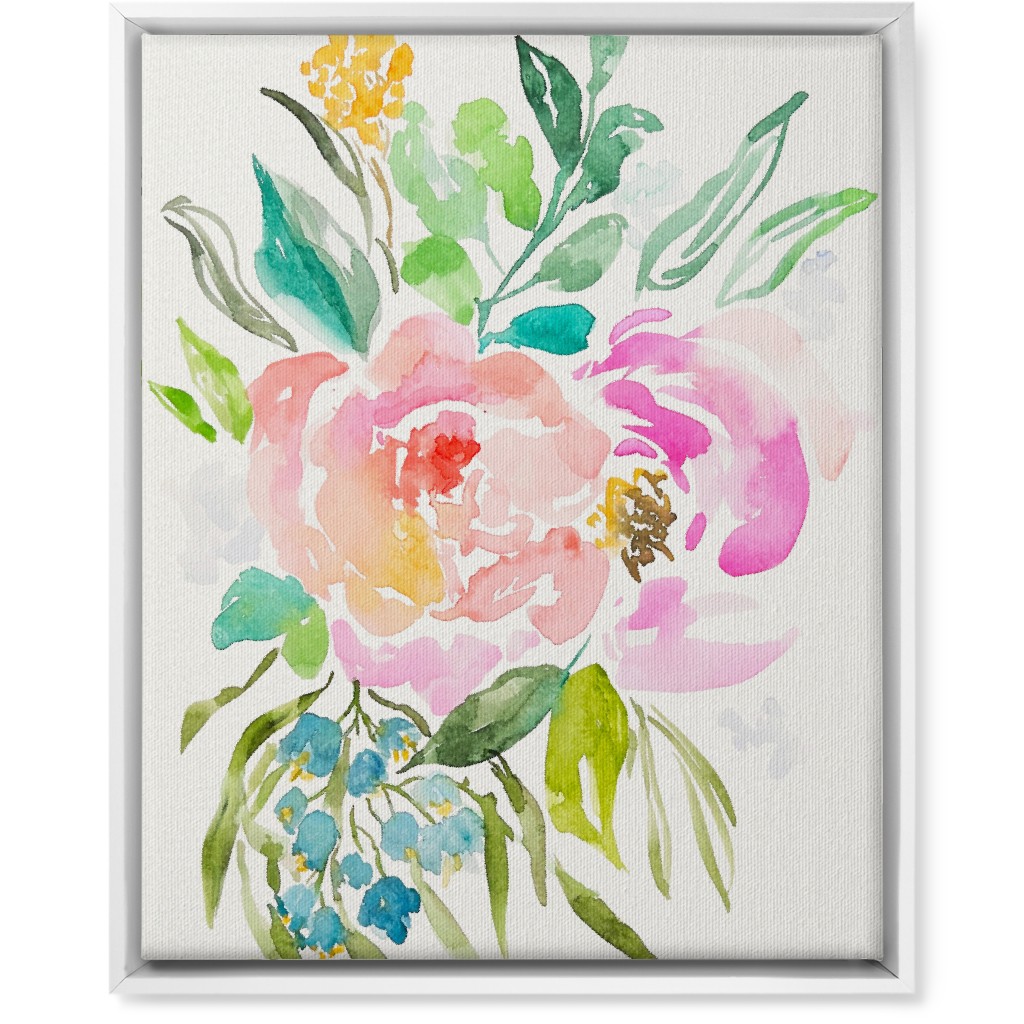 Joyous - Pink Wall Art, White, Single piece, Canvas, 16x20, Multicolor