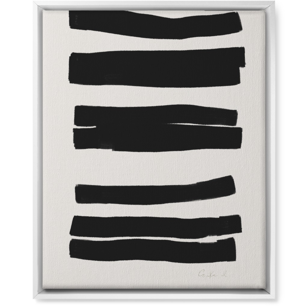 Abstract Bold Stripes I Wall Art, White, Single piece, Canvas, 16x20, Black