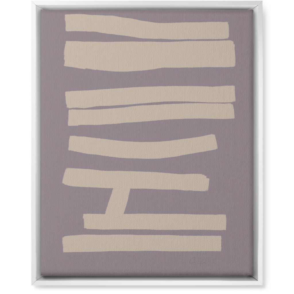 Bold Abstract Stripes Wall Art, White, Single piece, Canvas, 16x20, Purple