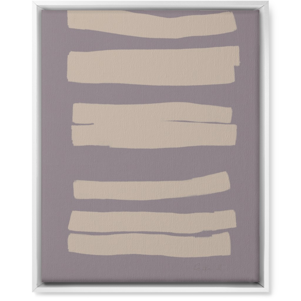 Bold Stripes Abstract Ii Wall Art, White, Single piece, Canvas, 16x20, Purple
