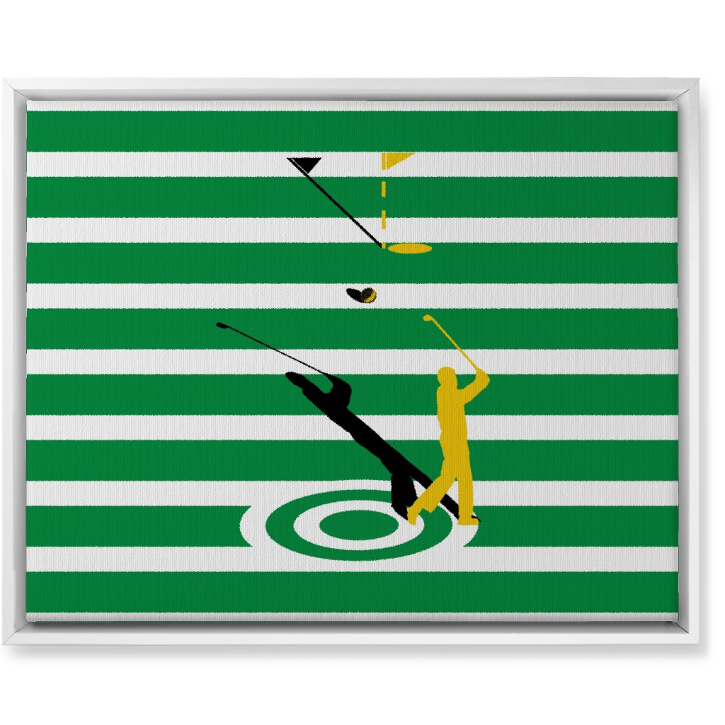 Golf Golden Shot - Green Wall Art, White, Single piece, Canvas, 16x20, Green