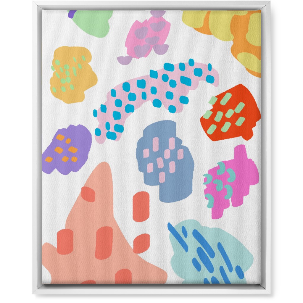 Painterly Abstract Blobs - Pastel Wall Art, White, Single piece, Canvas, 16x20, Multicolor