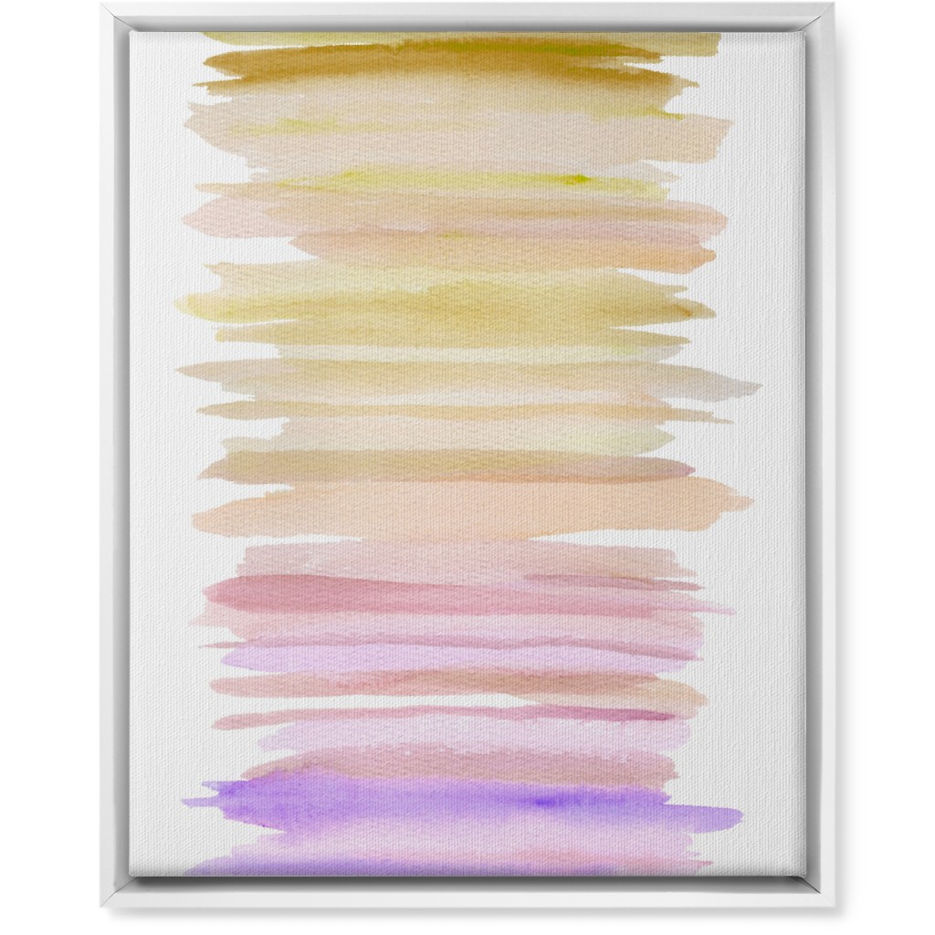 Watercolor Ocean Seashore Wall Art, White, Single piece, Canvas, 16x20, Purple, Wheat