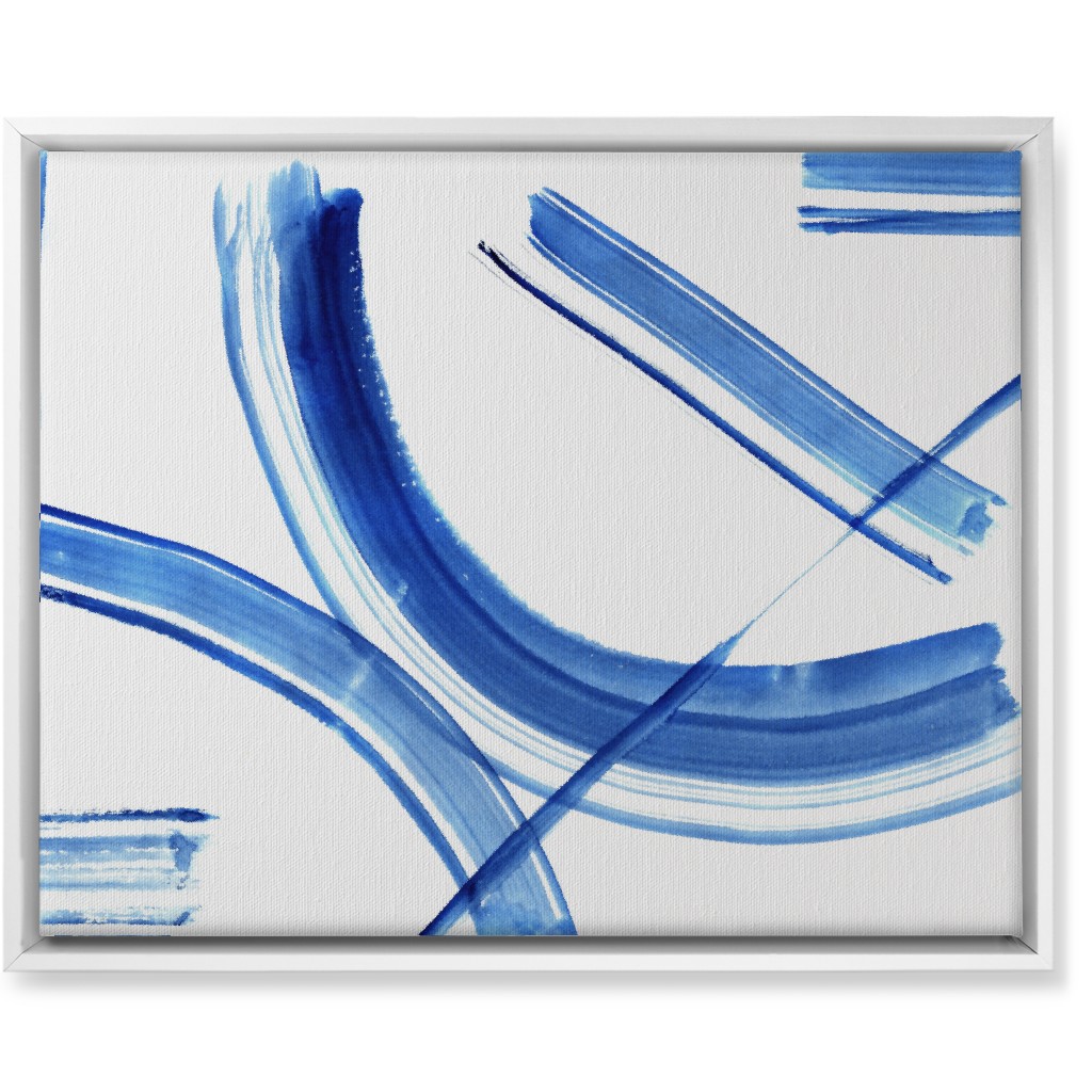 Watercolor Intersection of Minds Wall Art, White, Single piece, Canvas, 16x20, Blue, True Blue