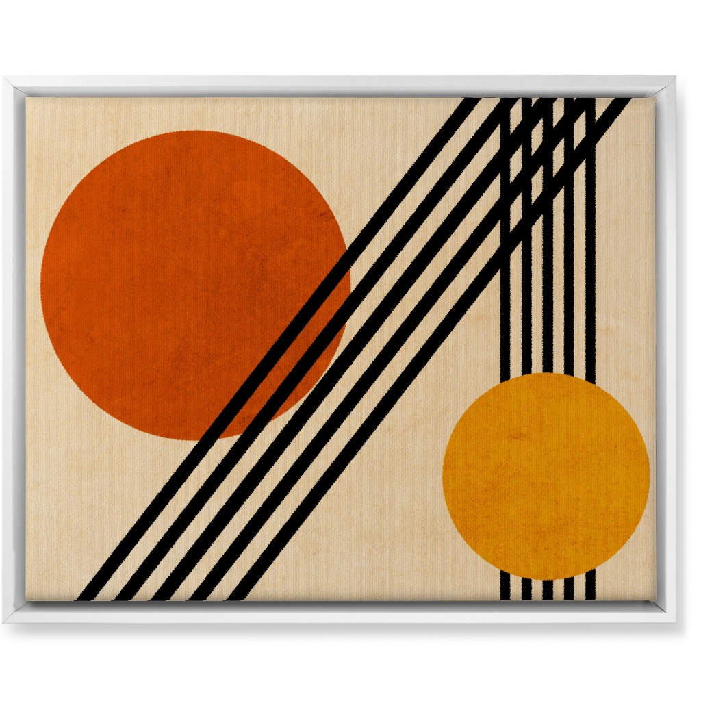 Orange And White Wall Art